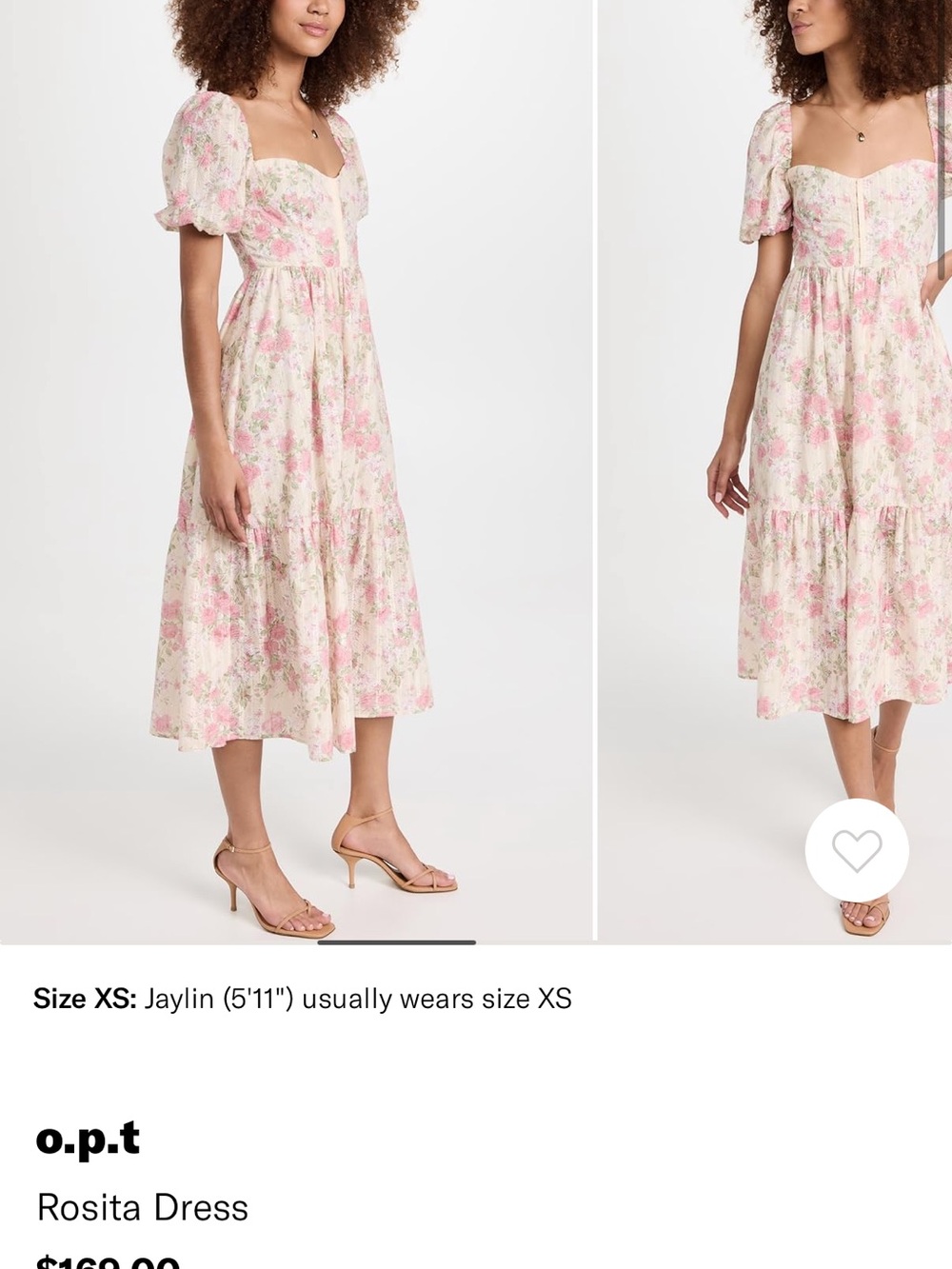 o.p.t Rosita Floral Midi Dress - Pink Floral